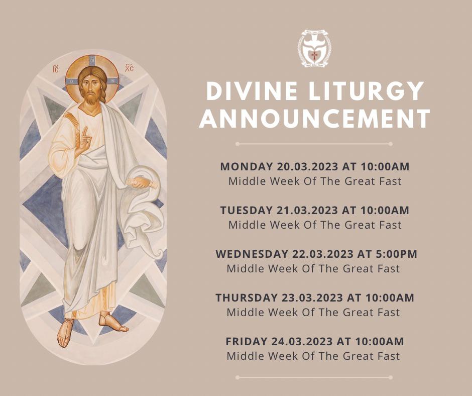 You are currently viewing March Divine Liturgy Services