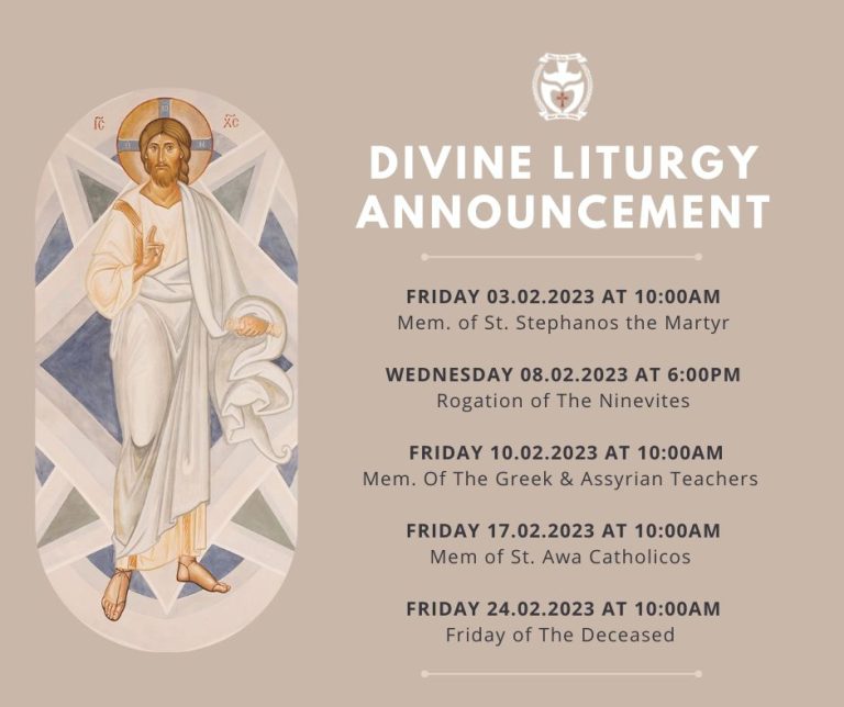 Read more about the article February Divine Liturgy Services