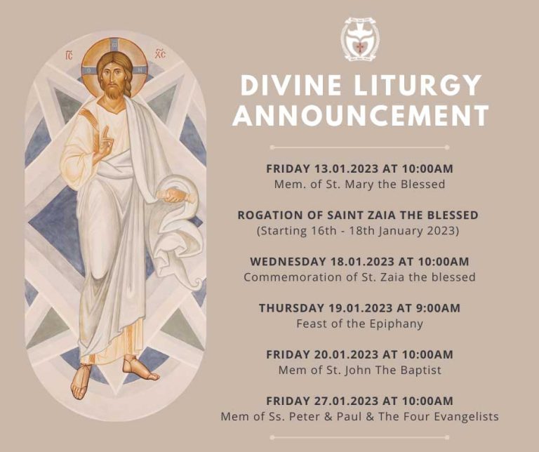 Read more about the article January Divine Liturgy Services
