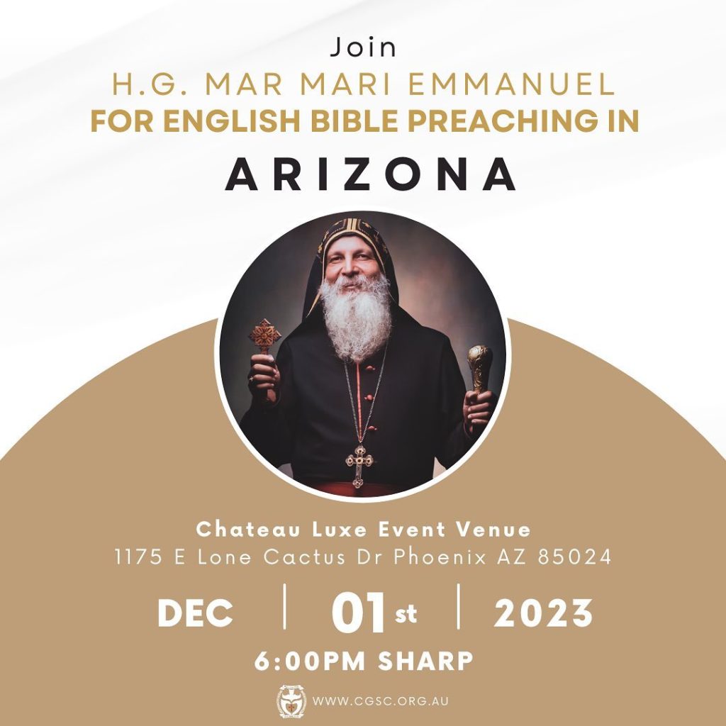 Read more about the article H.G. Mar Mari Emmanuel in Arizona