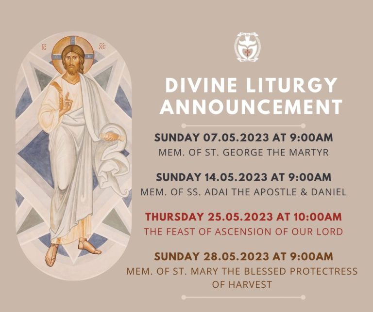 Read more about the article May Divine Liturgy Services