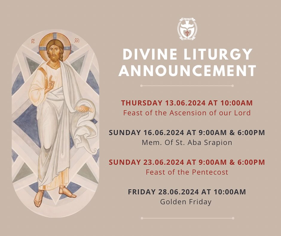 Read more about the article June Divine Liturgy Services Announcement