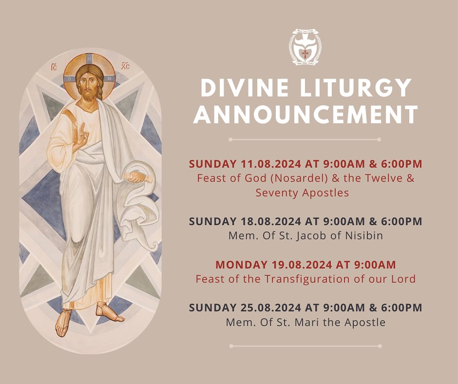 Read more about the article August Divine Liturgy Services Announcement